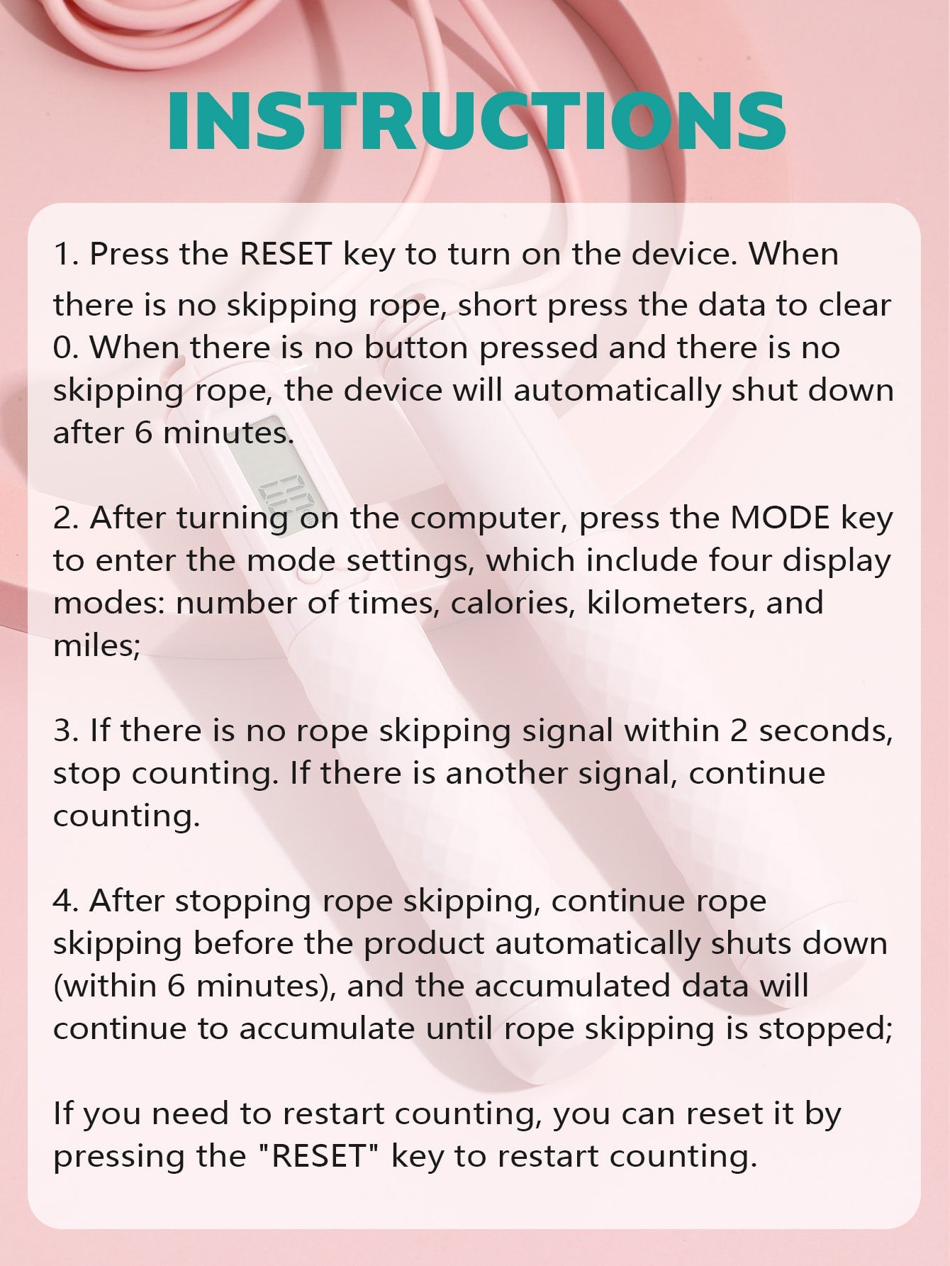 Jump Rope, Digital Fitness Jump Rope with Calorie Counter, Men'S and Women'S Jump Rope with Bearings and Steel Wire 118Inch/3M Gym Accessories, Sport, Gym, Home Exercise, Skipping Rope, Jump Rope, Skipping Rope, Jump Rope