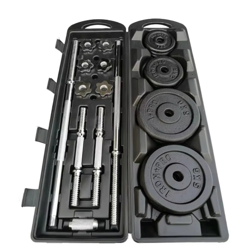 Factory Cast Iron Sales Gym Free Strength Weight Training Connector Option Dumbells Adjustable 50Kg Barbell Dumbbells